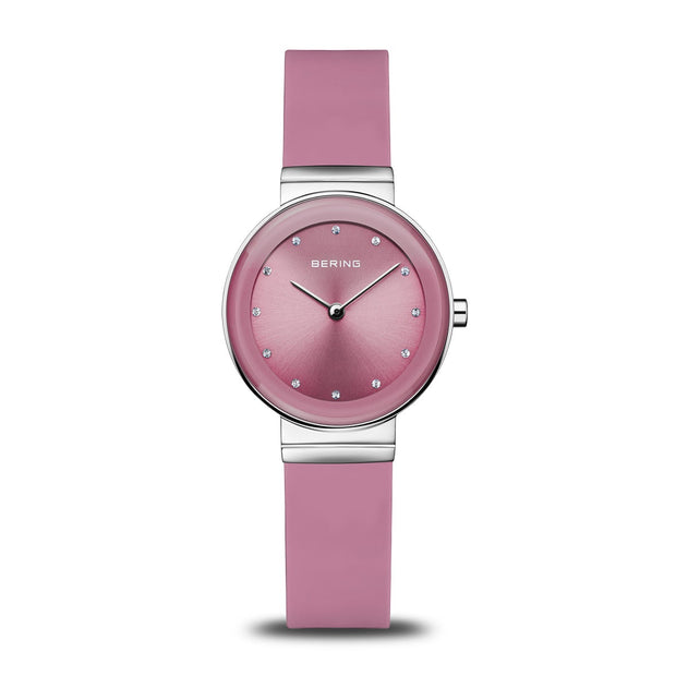 BERING Classic Small Pink Silicon Watch