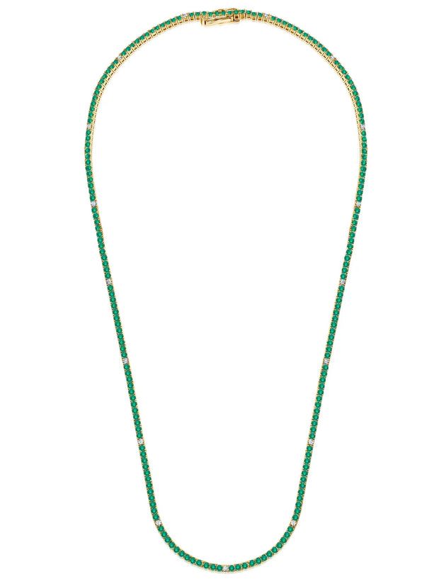 CRISLU Layer Up Brilliant Necklace in Emerald