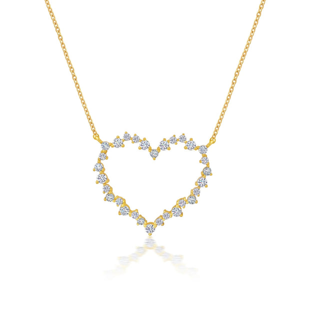 CRISLU Adore Cluster Necklace in Yellow Gold