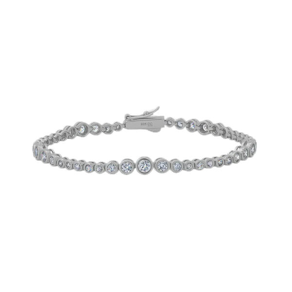 CRISLU Graduating Bezel Set Tennis Bracelet