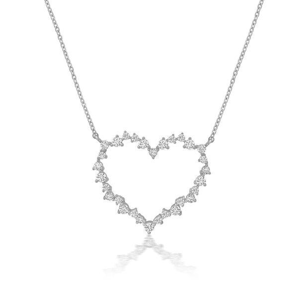 CRISLU Adore Cluster Necklace in White Gold