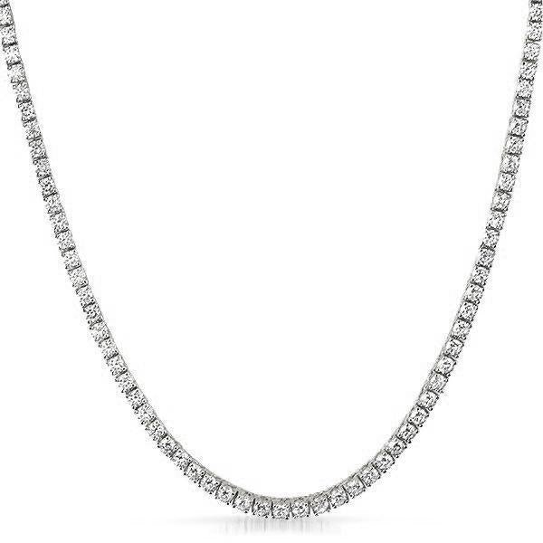 Luxe 2mm Classic Tennis Necklace in White Gold