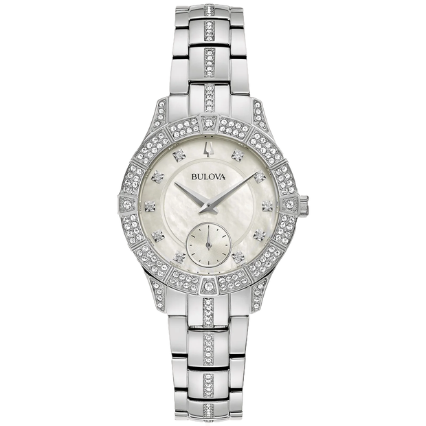 BULOVA White Mother of Pearl Stainless Phantom Watch