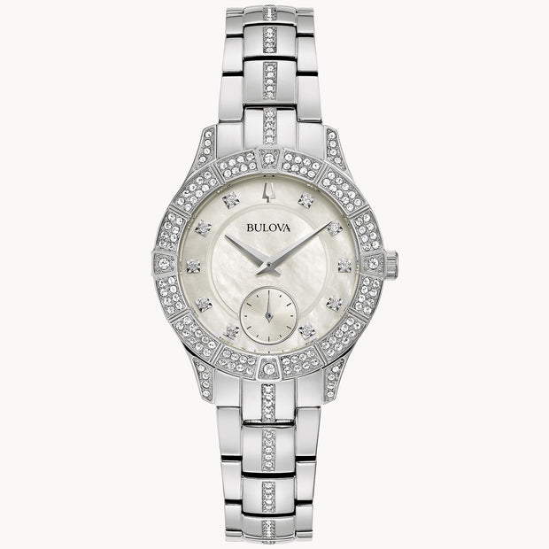 BULOVA White Mother of Pearl Stainless Phantom Watch