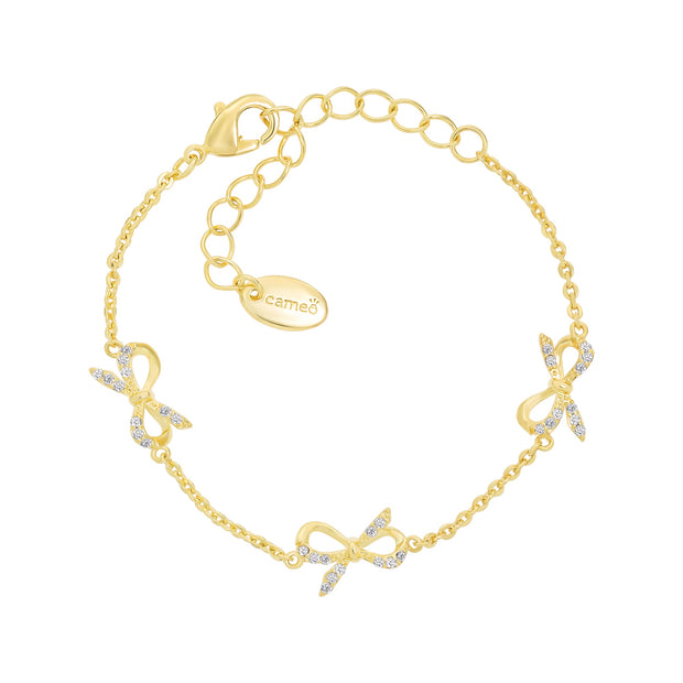 Thin Bow Tie CZ Bracelet