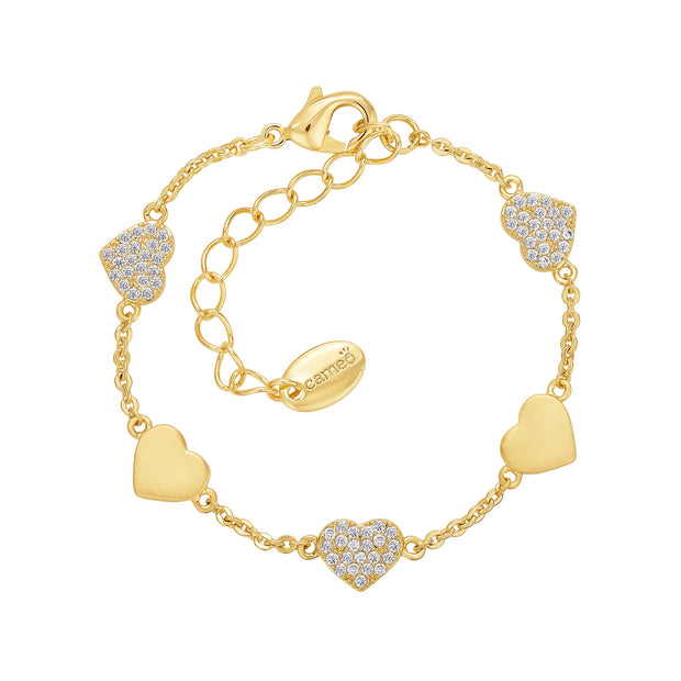 Flat Lined Hearts Kids Bracelet