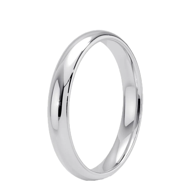 Classic Marriage Band in White Gold