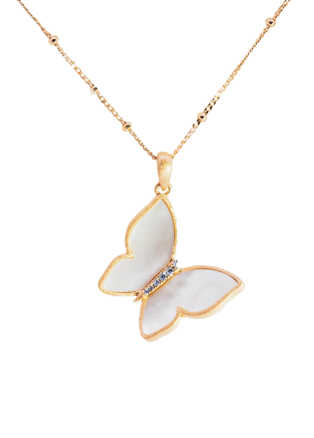 Butterfly Mother of Pearl Necklace