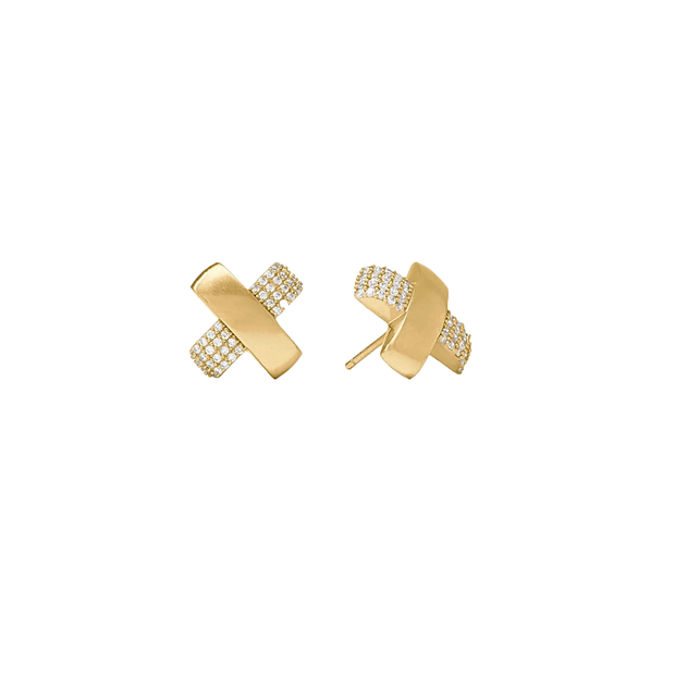 Julie Vos Catalina Pave "X" Stud