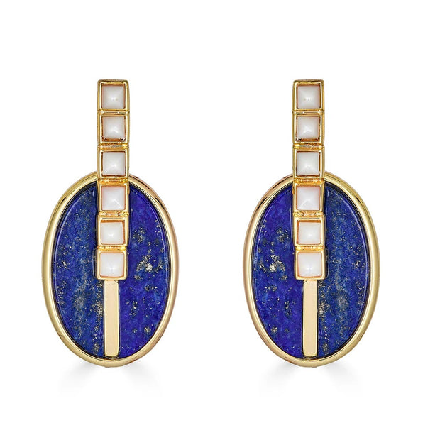 CRISTINA SABATINI Inspire Drop Stud in Lapis