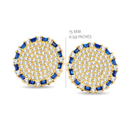 The Bouton Studs in Sapphire