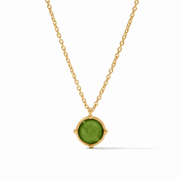 JULIE VOS Honeybee Solitaire Necklace in Iridescent Palmetto Green