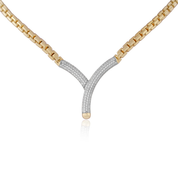 MARCELLO PANE Rope CZ Pave edge Necklace