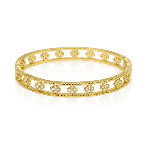 SAHIRA Gracie CZ Clover Bangle