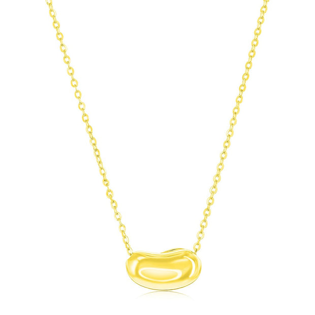 Trending Sliding Bean Necklace in Yellow Gold