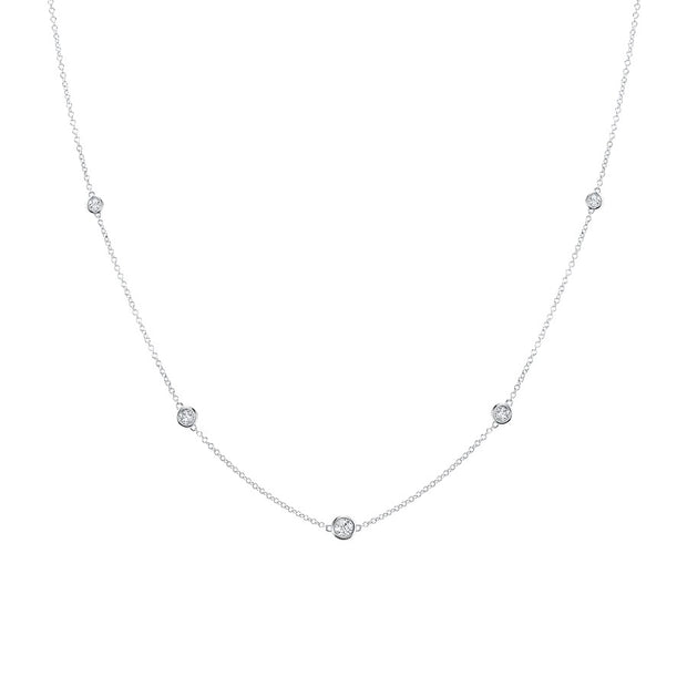 Luxe 36" Diamond by The Yard Necklace in White Gold