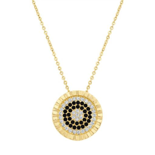 Diamond Pinwheel Pendant in Onyx