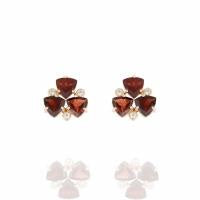 Atelier Mon Gold Garnet Lilly Studs