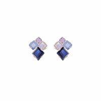 ATELIER MON Diamond Shape Stones Cluster Studs