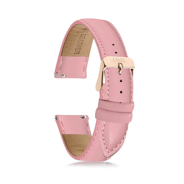 1302 Rose Gold Leather Band Lt Pink