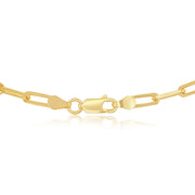 Classic 5.5mm Paperclip Long Necklace in Yellow Gold