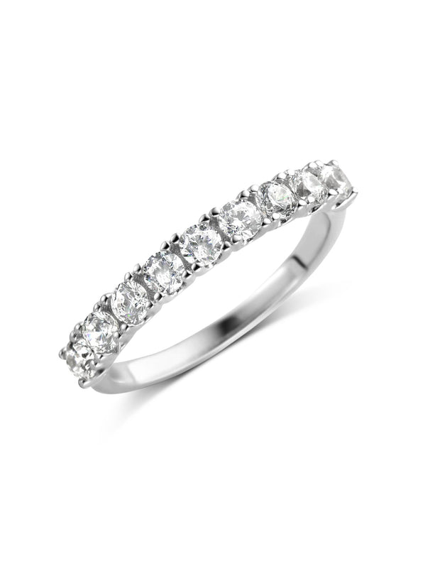 Half Eternity Band in White Gold