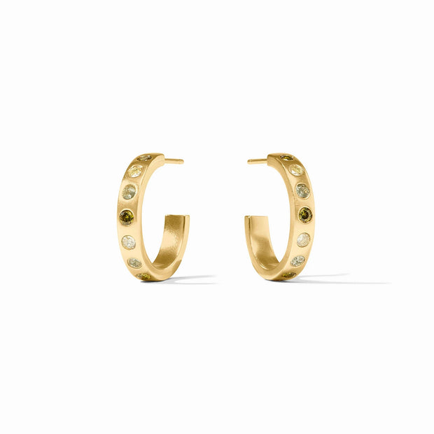JULIE VOS Rainbow Hoop in Jade