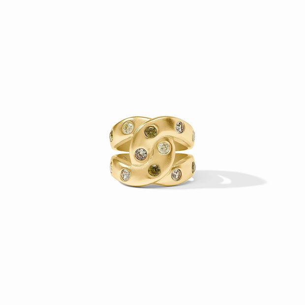 JULIE VOS Rainbow Infinity Ring in Jade
