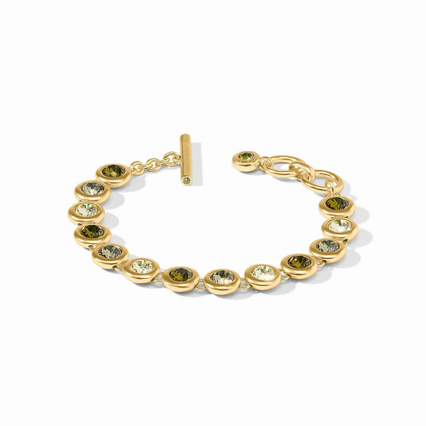 JULIE VOS Rainbow Tennis Bracelet in Jade