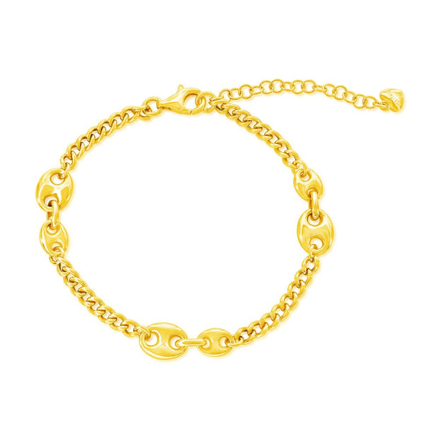 Marina Cuban Bracelet in Yellow Gold