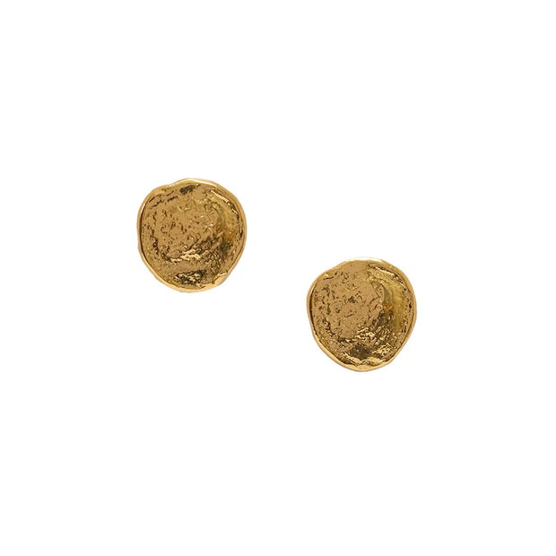 ONE KIND ART Handmade Sterling Studs in Gold