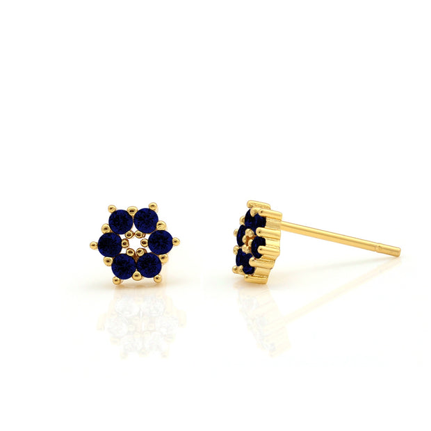 Little Classy Flower Stud Earring in Blue