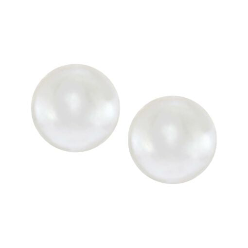 Flat Coin Pearl Studs