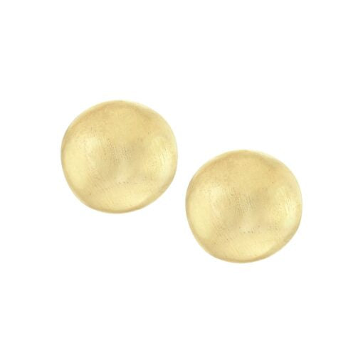 14mm Matte Rock Studs in Yellow Gold