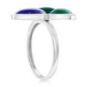 Multi-Shaped Malachite & Lapis Ring