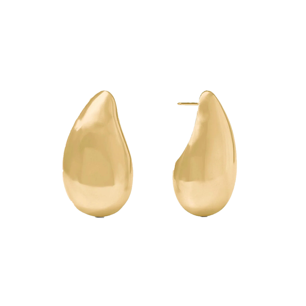 JULIE VOS Wave Earrings in Brushed Finish