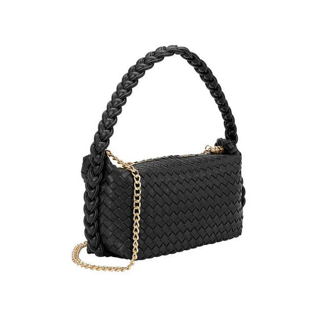 Alma Black Top Handle Bag