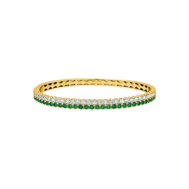 CRISLU Touch of Color Bangle in Emerald