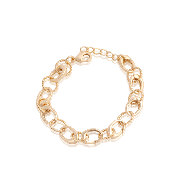 Open Link Bracelet in Yellow Gold