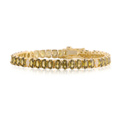 Olive CZ Ovals Bracelet in Yellow Gold