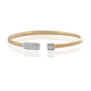 MARCELLO PANE Uneven CZ Rectangle Top Bangle