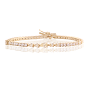 2.5mm Tennis Bracelet with Pear Shaped Canary Stones