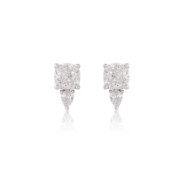 Enhanced Square CZ Studs