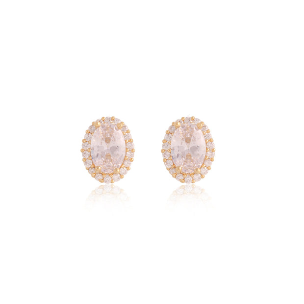 Yellow Gold Lucia Oval Stud