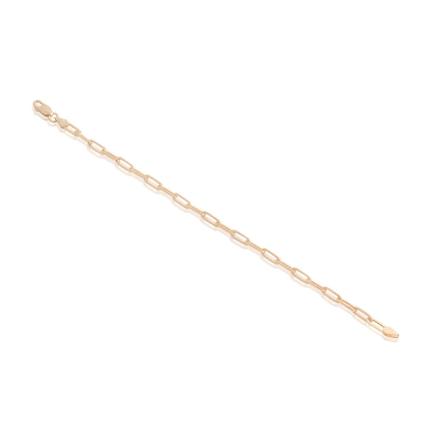 10mm Paperclip Link Paperclip Bracelet in Yellow Gold