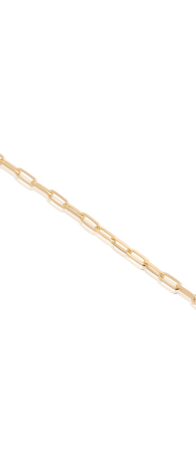 Delicate Polished Paperclip Layering Bracelet in Yellow Gold