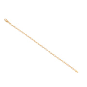 Delicate Polished Paperclip Layering Bracelet in Yellow Gold