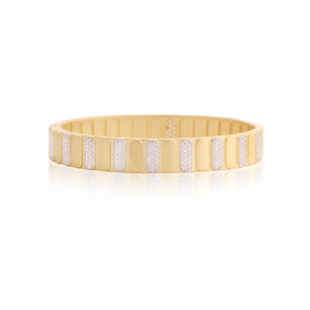 Matte & Pave Linear Design Bangle