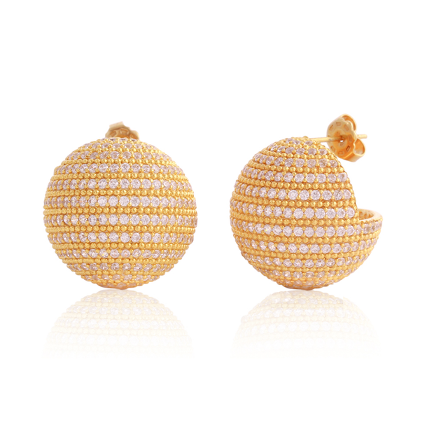 The Sphere Earrings in CZ