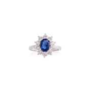 Diana Oval Ring in Sapphire